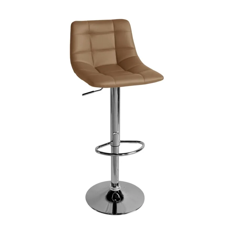 Taburete con pie cromado