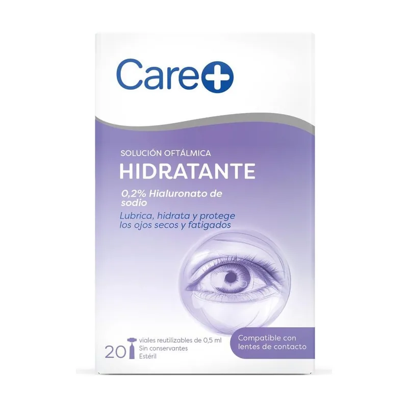 Careplus CARE+ Solución Oftálmica Hidratante 0,2% Ácido Hialurónico 20x0,5ml