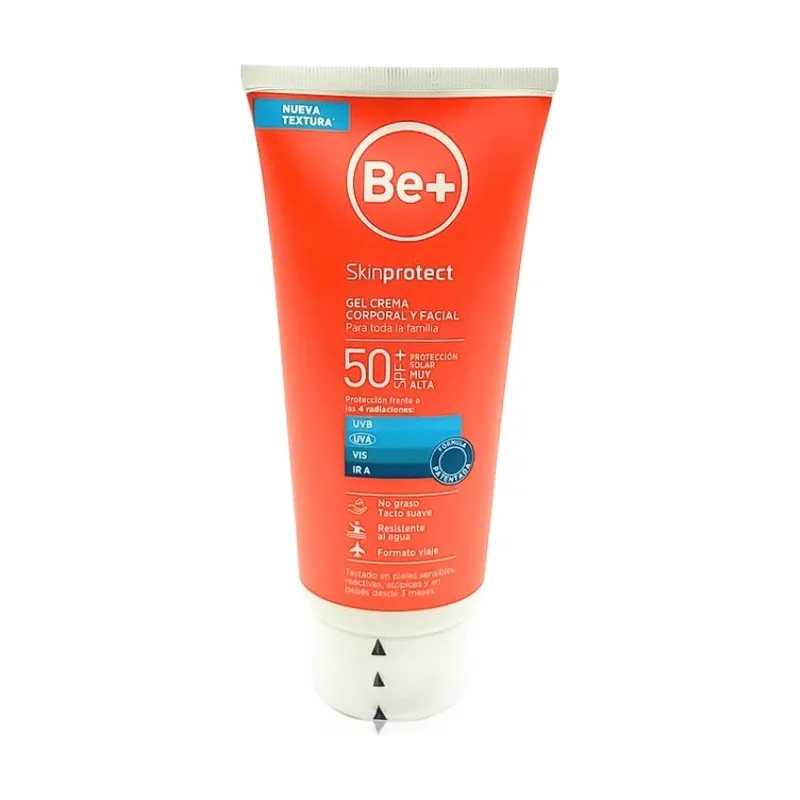 BE+ SkinProtect Gel Crema corporal y facial SPF50+