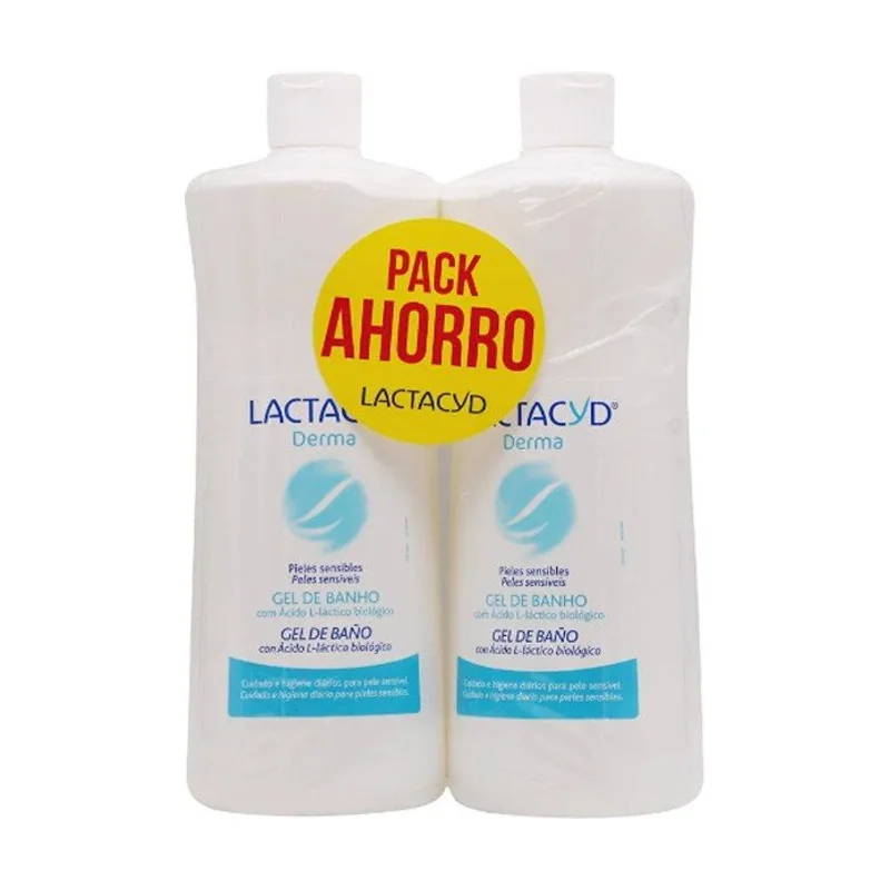 Lactacyd Gel de Baño Dermatológico 2x1L Pack Ahorro