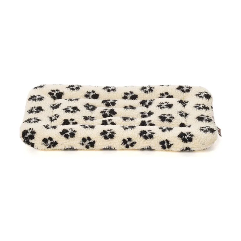 Leeby Colchoneta Suave con Estampado de Huellas para perros