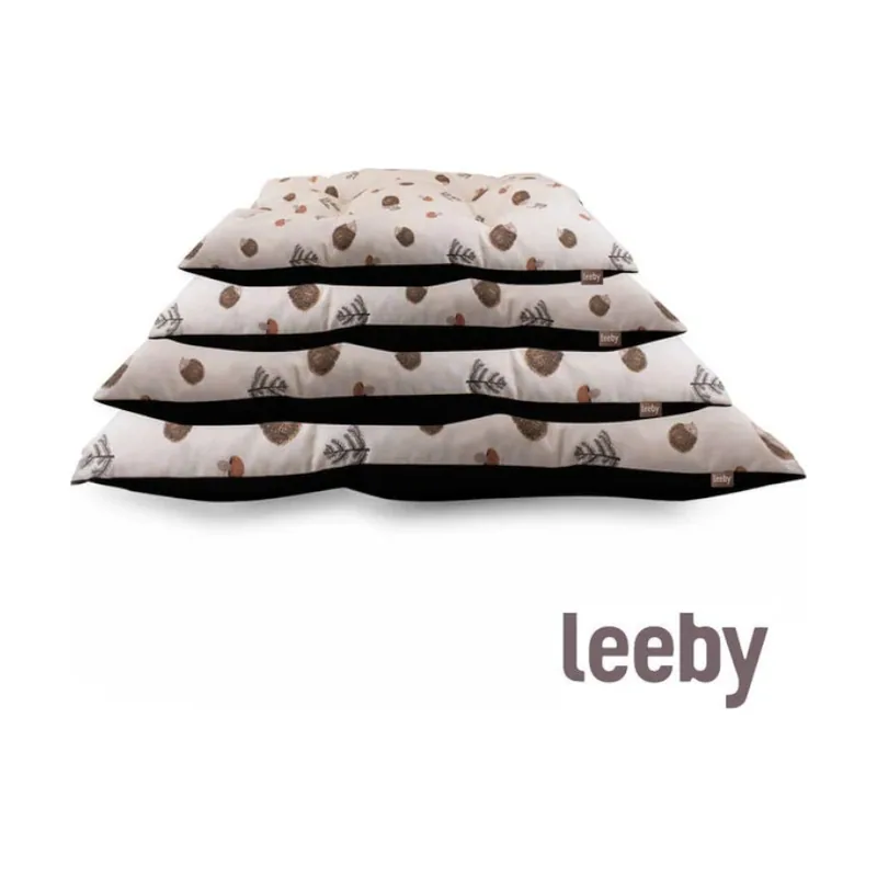 Leeby Cojín Acolchado Blanco con Erizos para perros