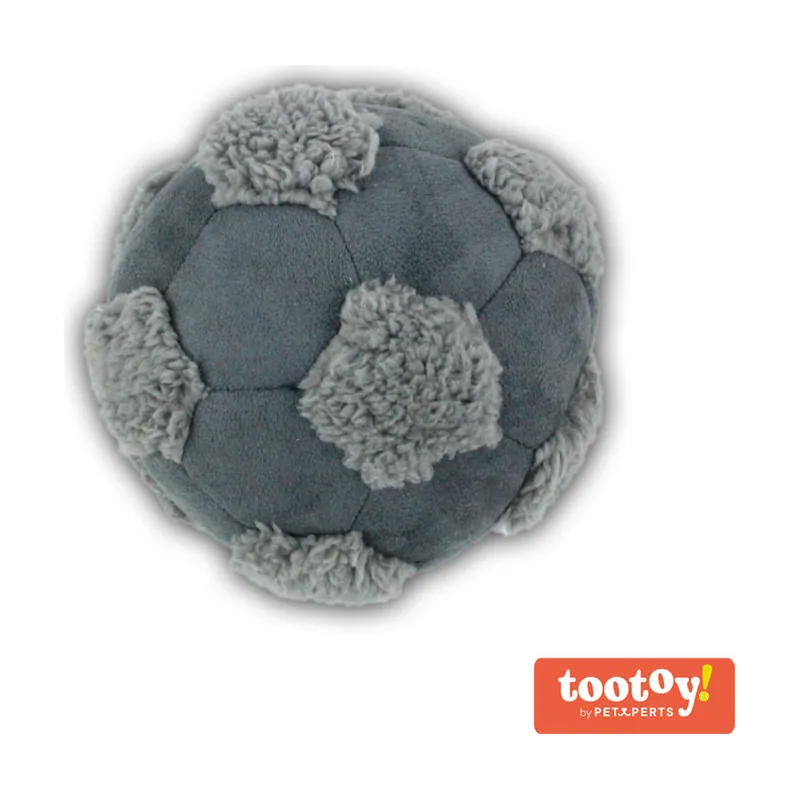 Tootoy! Comfy Football Grey Pelota de Peluche para perros