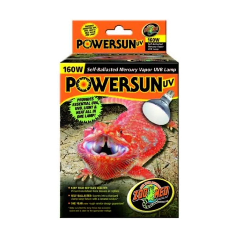 Zoo Med Power Sun Bomilla de Calor de Mercurio UV UVB para terrarios
