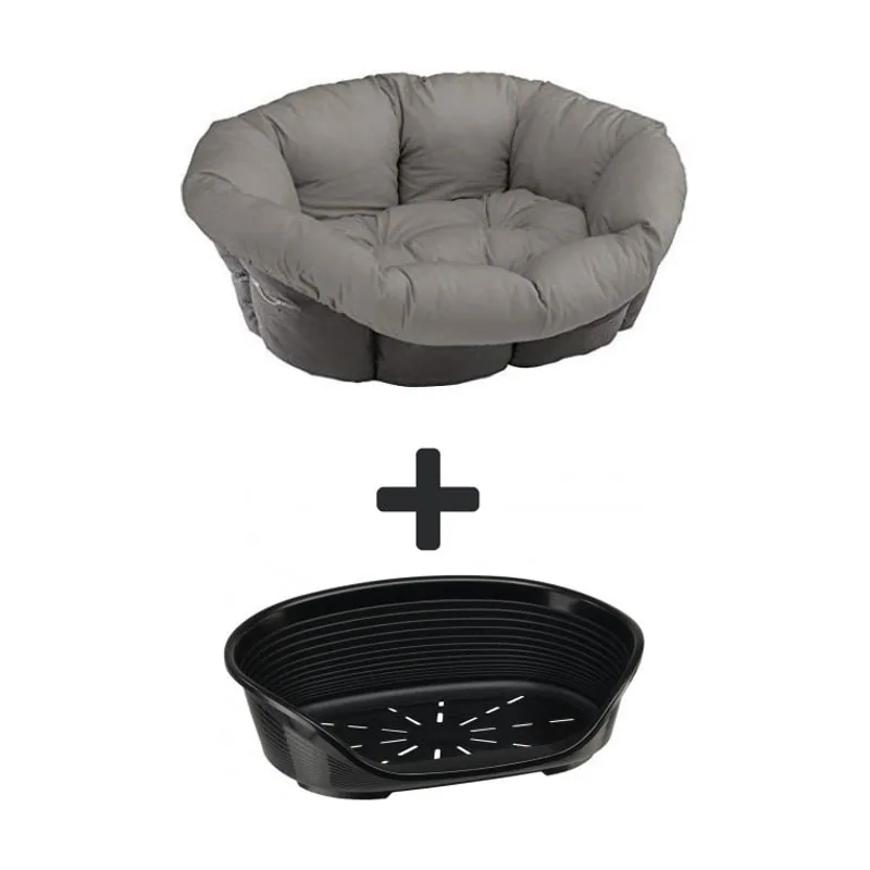 Ferplast Sofá Cama Oval Gris Claro 1