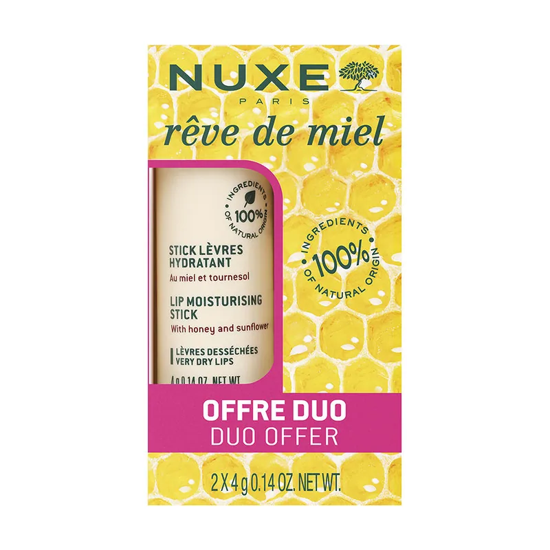 Nuxe RÊVE DE Miel Stick DE Labios Hidratante lote 2 x 4 gr