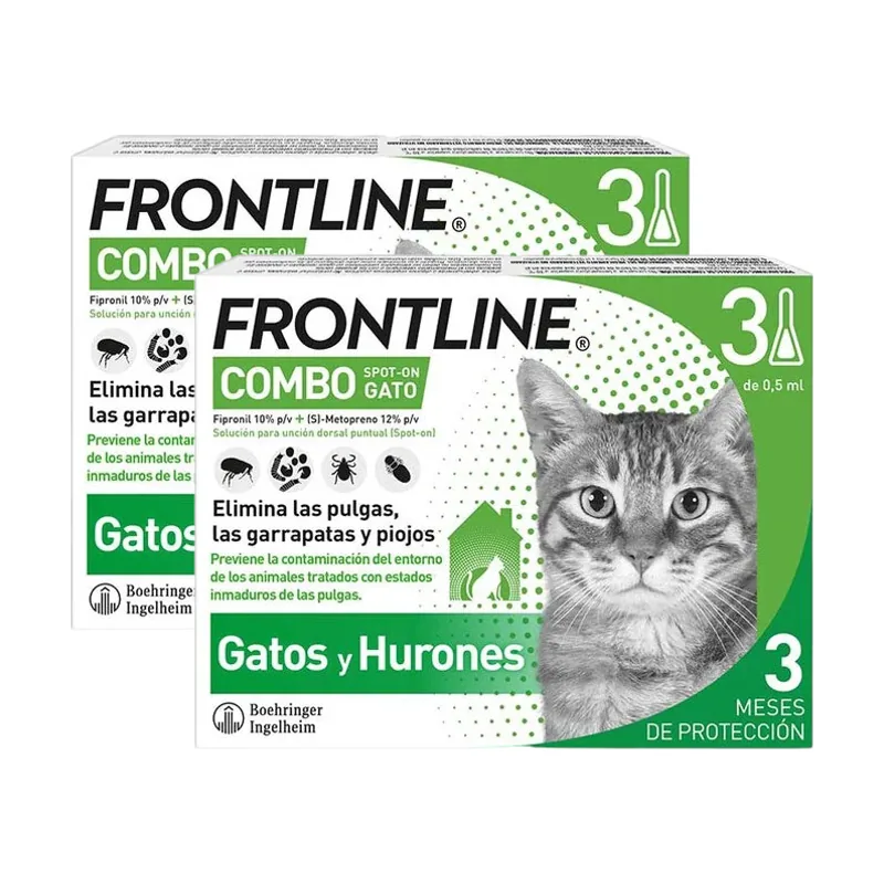 Frontline Combo Pipetas Antiparasitarias para gatos y hurones