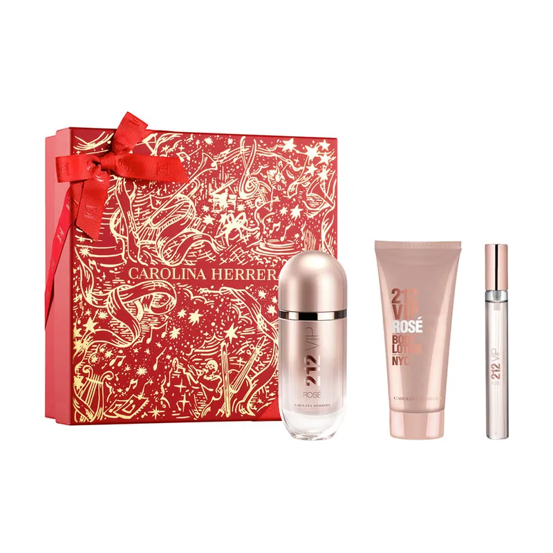 Carolina Herrera 212 VIP Rosé Estuche 3 pz