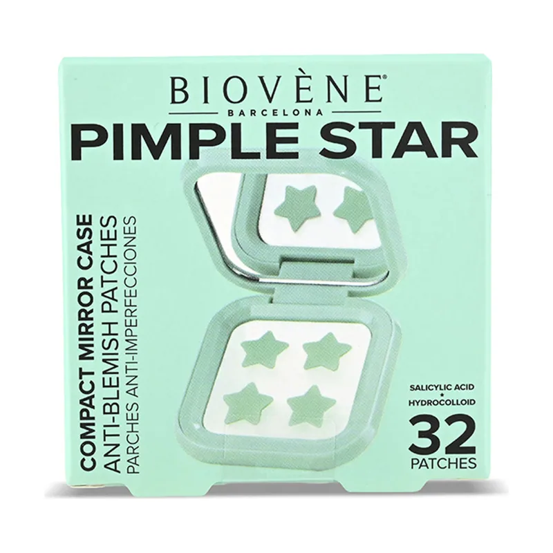 Biovène PIMPLE STAR PATCHES & MIRROR CASE parches anti-imperfecciones 32 u