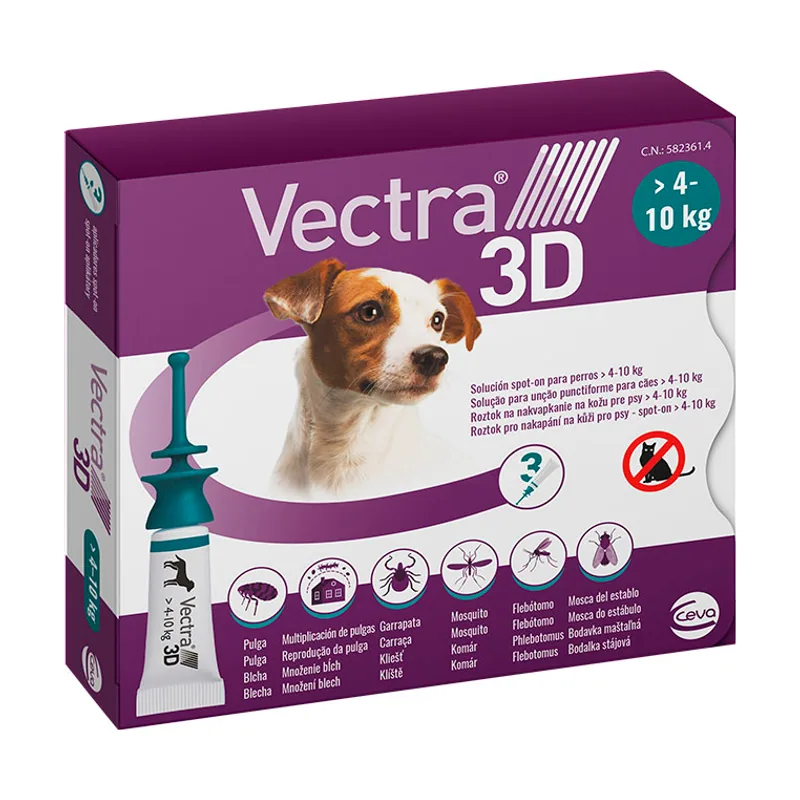 Vectra 3D Pipetas Antiparasitarias para perros