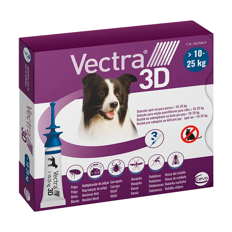 Vectra 3D Pipetas Antiparasitarias para perros