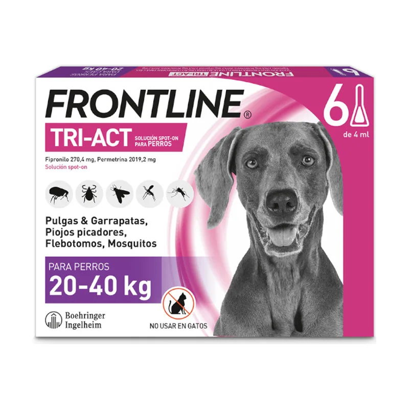 Frontline Tri-Act Pipetas Antiparasitarias para perros