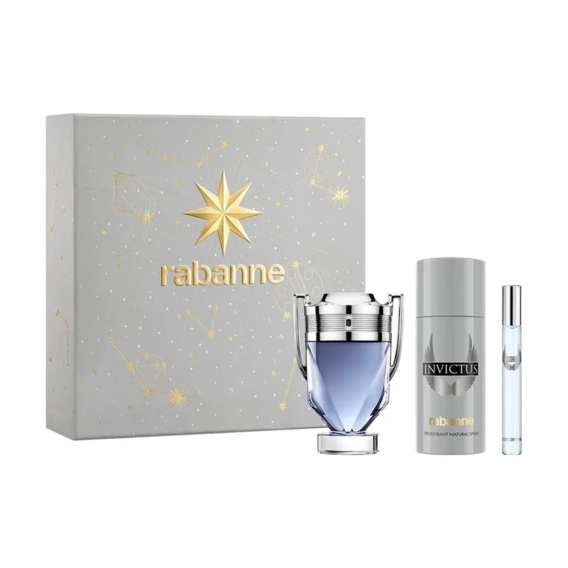 Rabanne Invictus Estuche 3 pz
