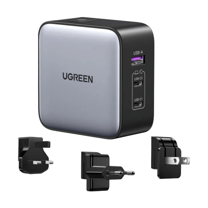 Ugreen Cargador DE Viaje 65W 1X USBA+2XUSBC