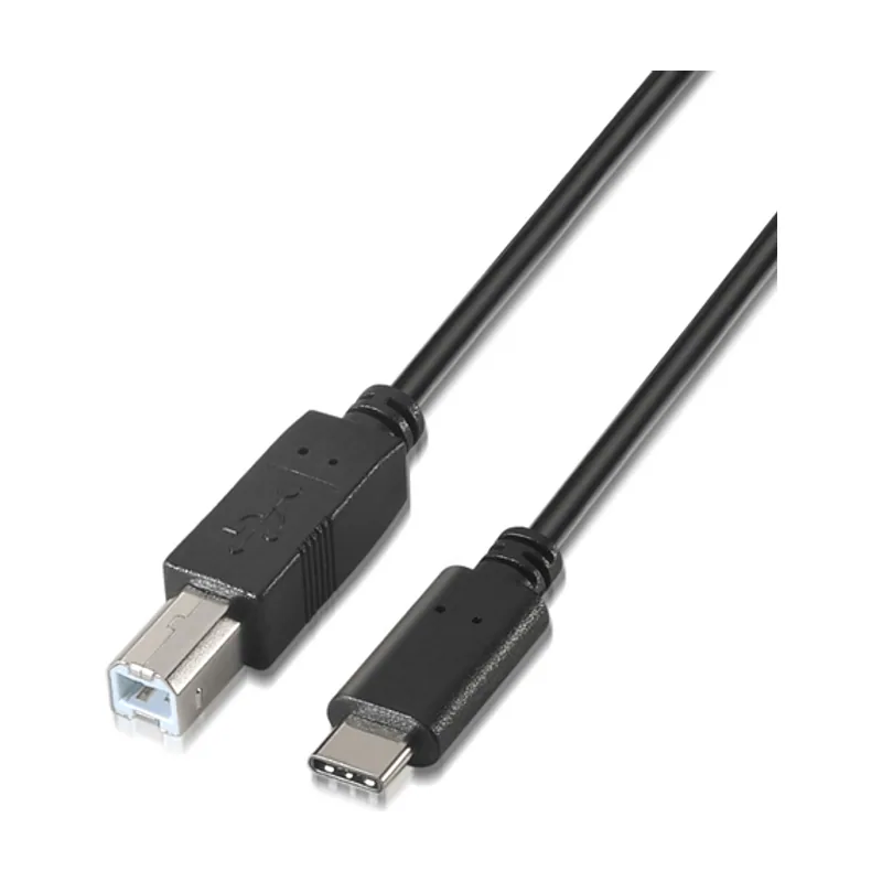 Aisens Cable USB 2.0 Impresora USB TIPO-C Macho A USB-B Macho 2M Negro A107-0054