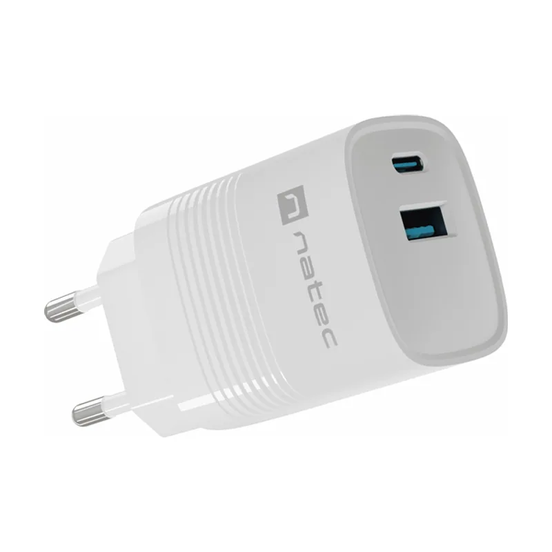 Natec Genesis Cargador Natec Ribera GAN 30W PD3.0 QC3.0 1XUSB-A + 1XUSB-C