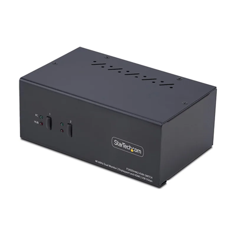 Startech 2-Port Dual-Monitor DP+HDMI KVM Switch