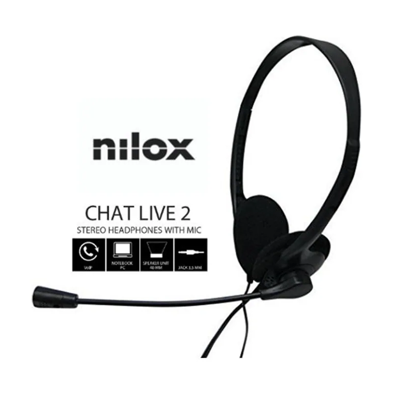 Nilox Microfono Control VOL Negro Alambrico