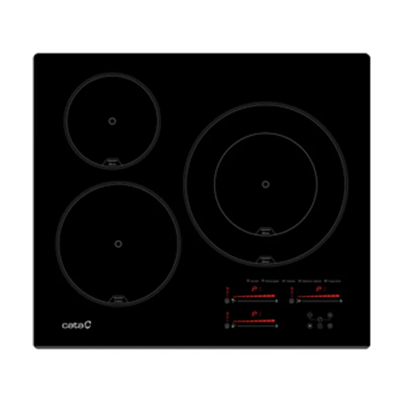 Cata Vitroceramica Induccion Insb 6028 BK/A 3 Zonas Coccion Ancho 60 CM