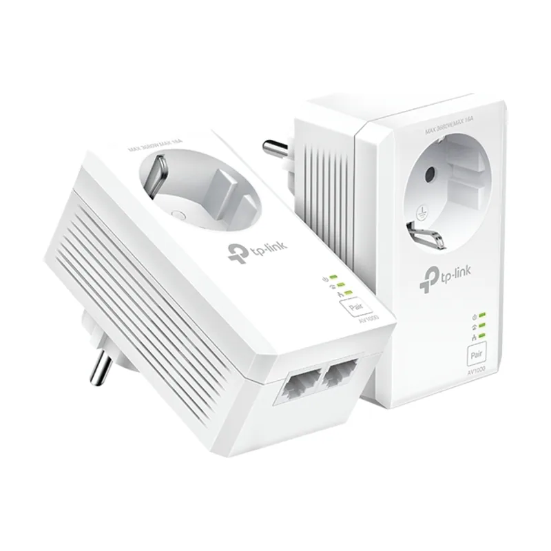 TP-Link AV1000 2 Powerline Starter KIT 2-PORT Gigabit Passthrou GH