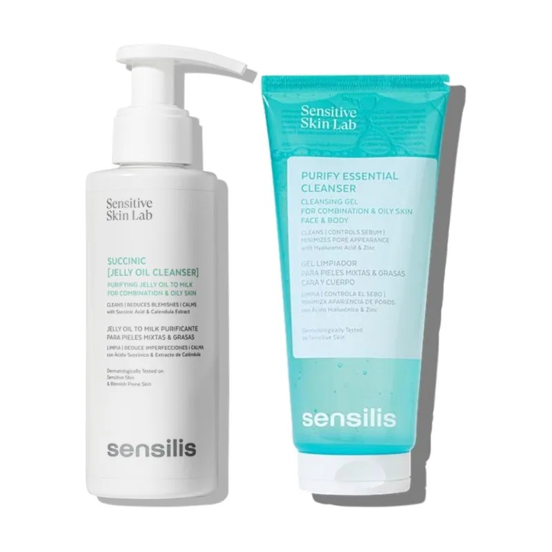 Sensilis Doble Limpieza Succinic 150ml + Purify Gel 200ml Pack