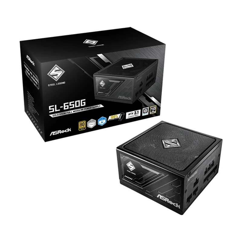 ASRock Fuente Alimentación 650W SL-650G Steel Legend 80 PLUS Gold Fully-Modular