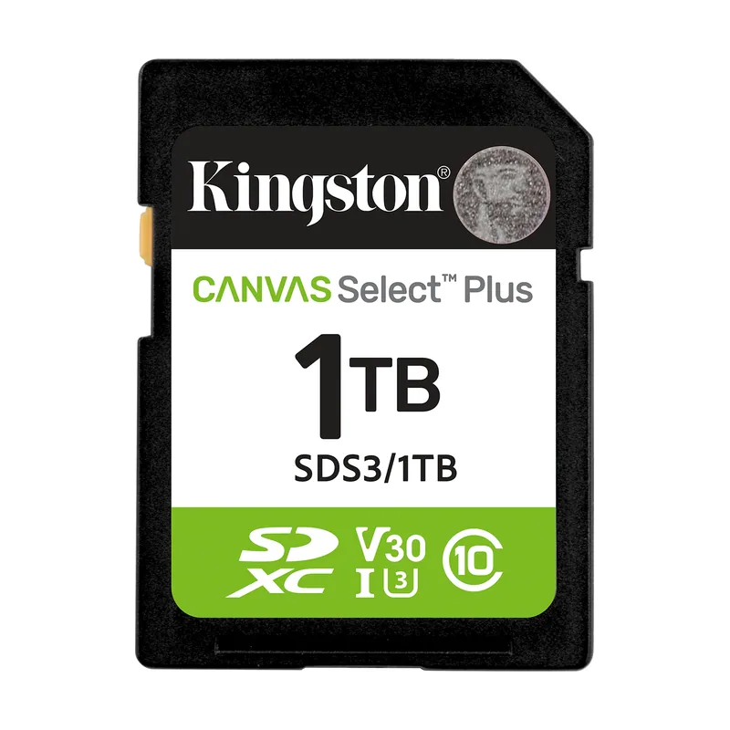 Kingston 1TB SDXC Canvas Select Plus Gen3 150MB/s C10 UHS-I U3 V30