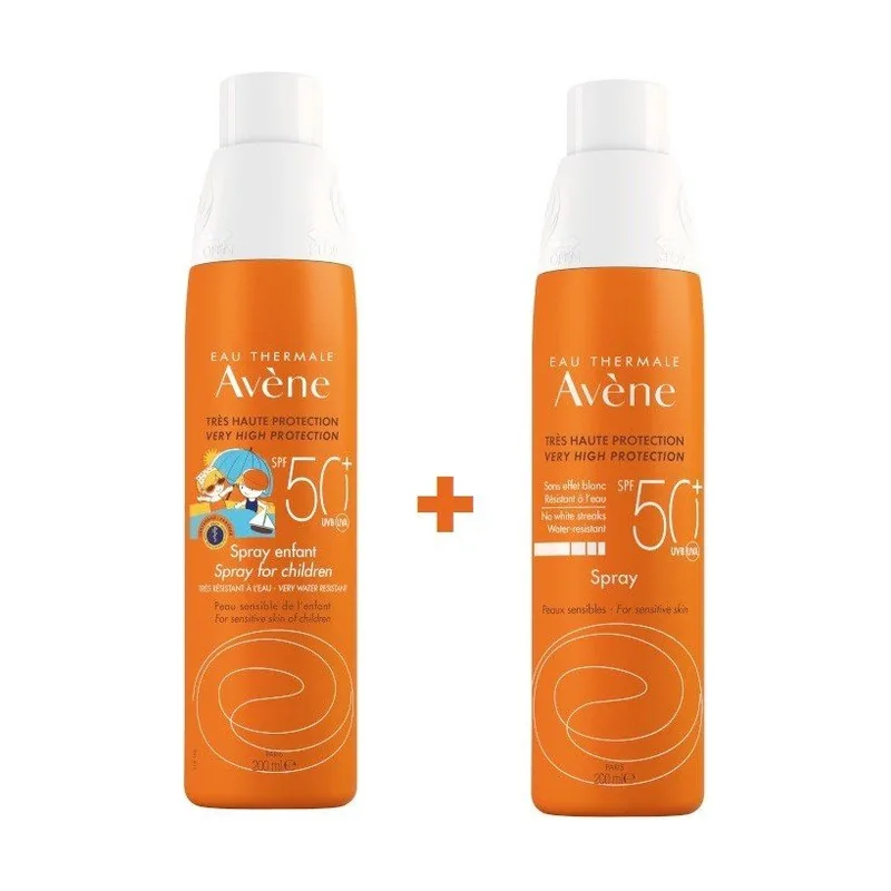 Avene Protector Solar Spray Niños SPF50+ + Spray Adultos SPF50+