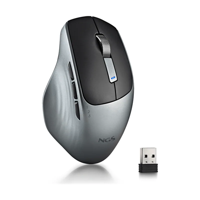 NGS Mouse Wireless LUSH-RB 2.4 BT 1600DPI 6 Botones Recargable Silencioso Multidispositivo