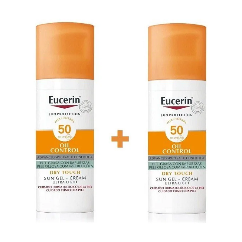 Eucerin Sun Gel-Creme Oil Control Dry Touch SPF 50+ DUPLO 2x50ml