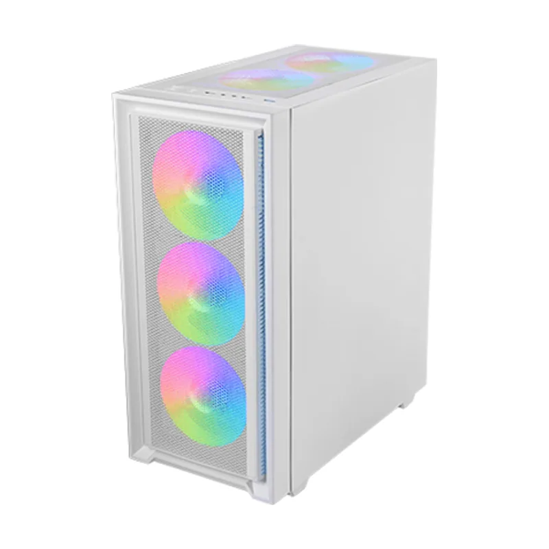 Mars Gaming Caja ATX Semitorre Gaming Mcairw Frontal Blanco DE Malla 4x120mm