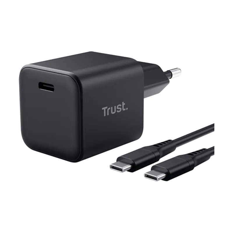 Trust Cargador USB GAN Maxo 65W PD 1XUSB-C Ultra Small Incluye Cable USB-C