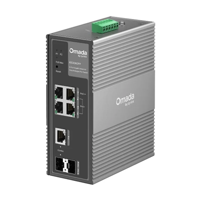 TP-Link Switch Gestionable L2 IES206GPP 4xGb 1xPoE++ 3xPoE+ 1xRJ45/SFP Gb 1xSFP Gb