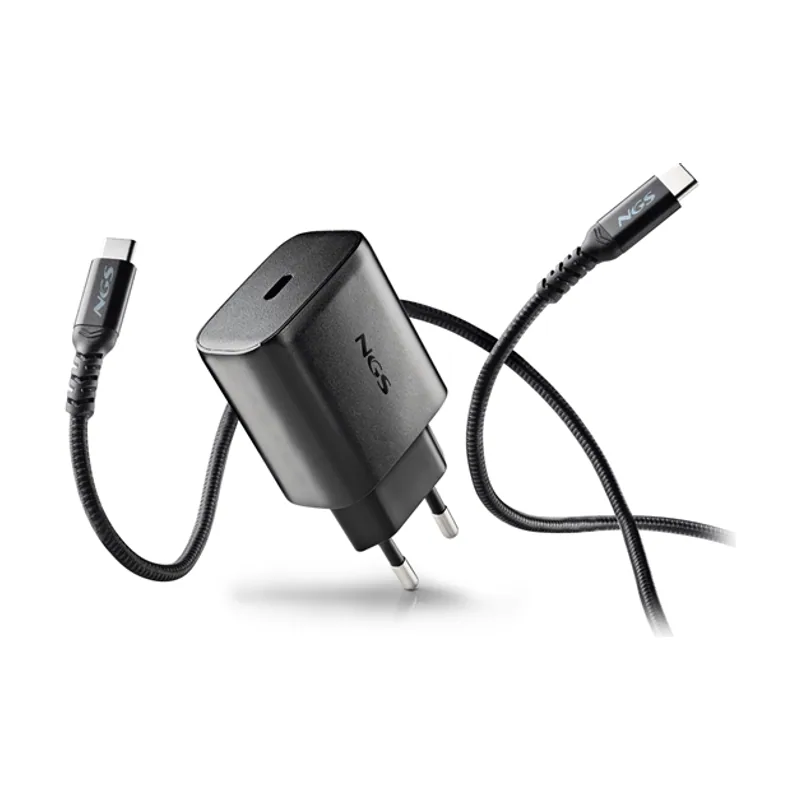 NGS Cargador DE Pared BUD 45W GaN 1xUSB-C Incluye Cable DE Carga