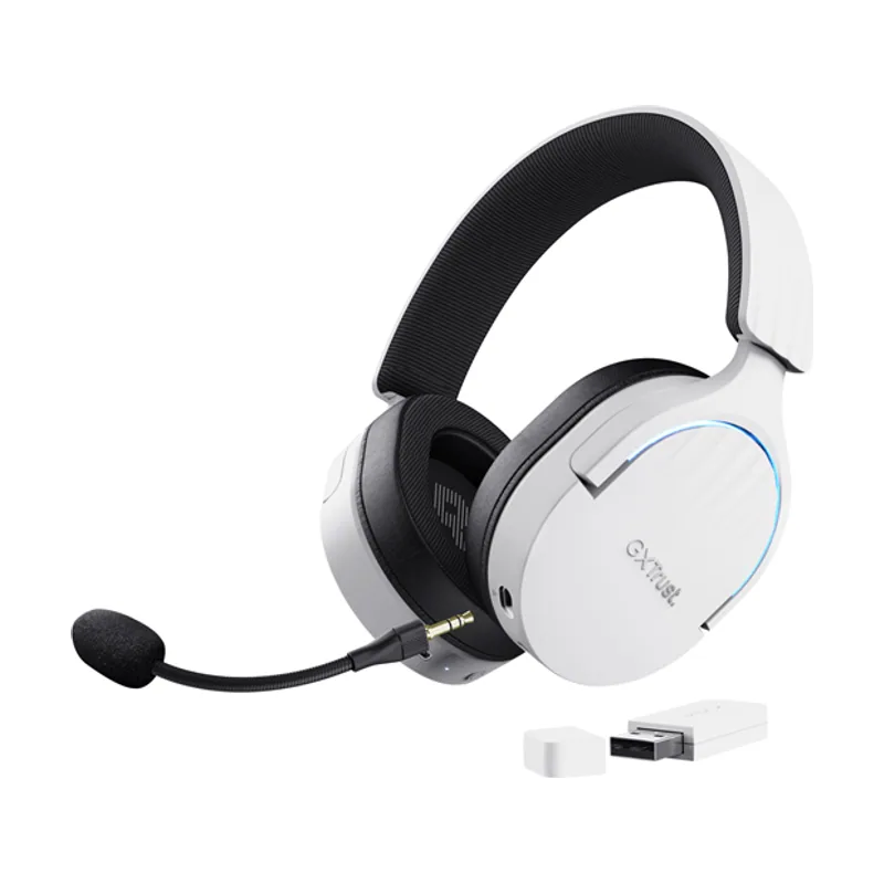 Trust Headset Bluetooth Gaming Fayzo GXT 491 Blanco 25304 BT Y USB