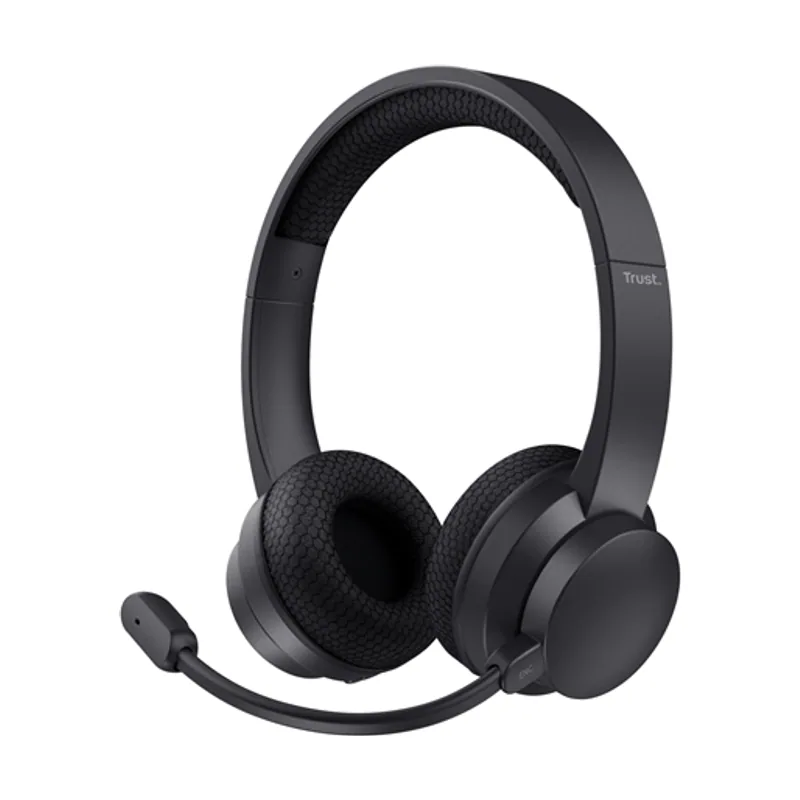 Trust Headset Ayda 25463 Wireless Supraaural Microfono CON Cancelacion DE Ruido Y Diadema Ajustable