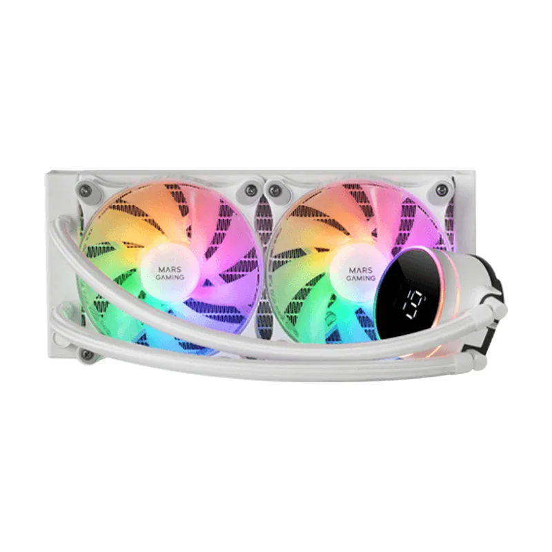 Mars Gaming Sistema DE Refrigeracion Liquida MLLCD240W Blanco 2x 12x12