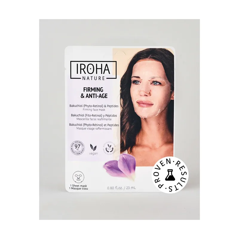 Iroha Nature Mascarilla Facial Tisú Reafirmante y Antiedad Bakuchiol Fito-Retinol 1ud