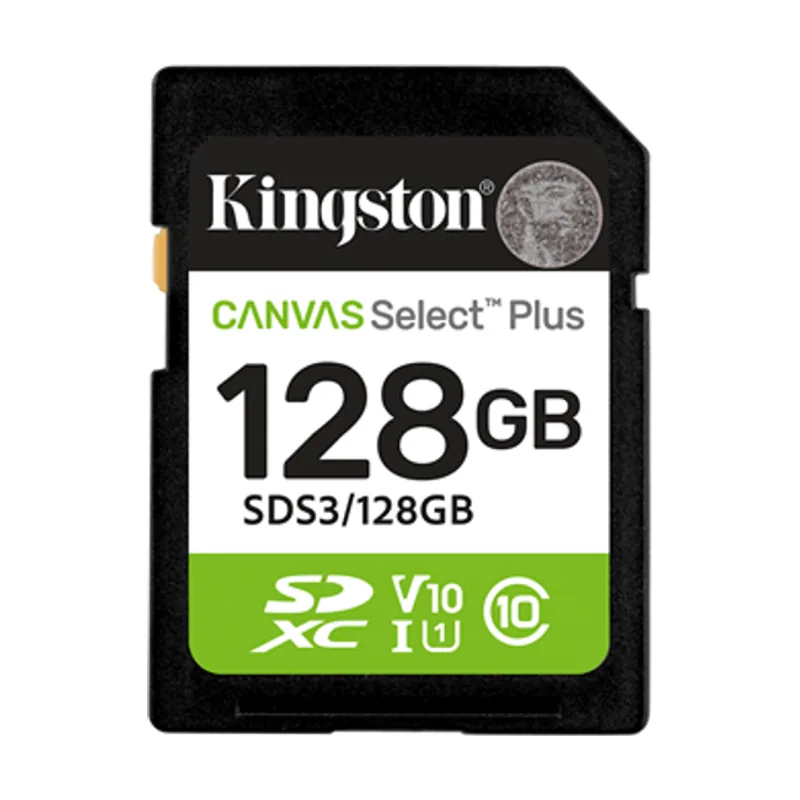 Kingston 128GB SDXC Canvas Select Plus Gen3 150MB/s C10 UHS-I U1 V10