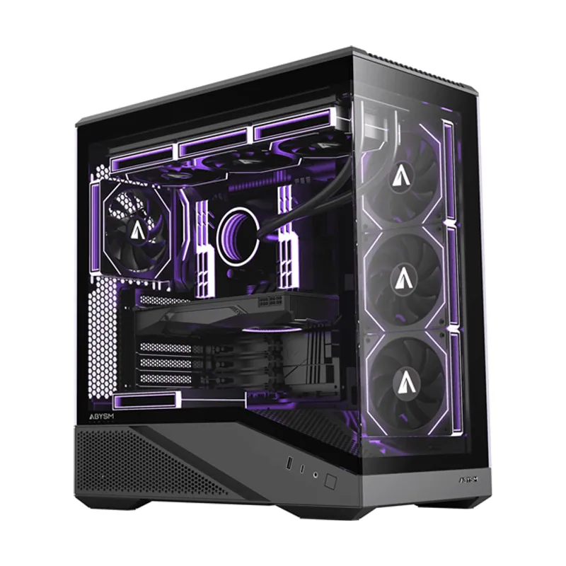 Abysm Caja ATX Semitorre Arian Frame A400 Black 1x3.5" 1x2.5" USB-C GPU MAX