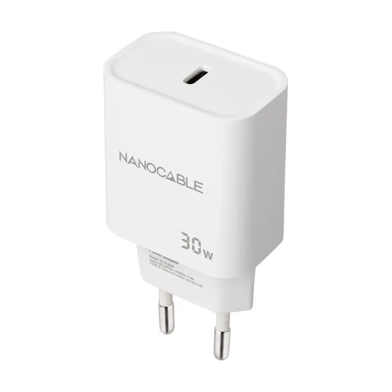 Nanocable Cargador USB Pared Nano Cable USB-C/PD 30W