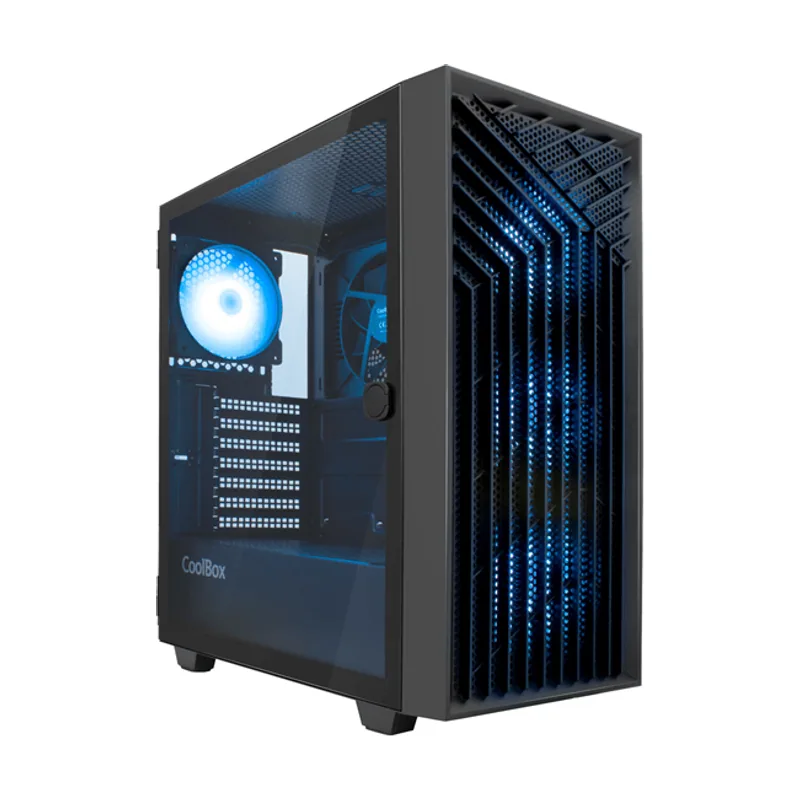 Coolbox Caja SEMITORRE/ATX GA300 Gridline S/FUENTE USB3.0 Negra A-RGB C/VENTANA