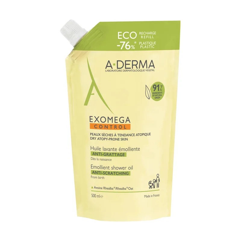A-derma Exomega Aceite de Ducha y Baño 500ml ECO RECAMBIO