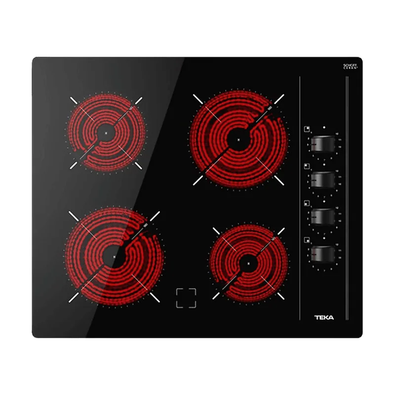 Teka Vitroceramica Independiente Radiantes TBC 64000 XFL BK 4 Zonas Coccion Ancho 60 CM