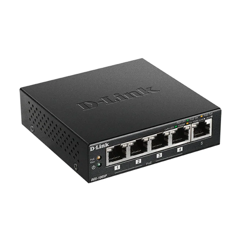 D-Link POE 4P Power Budget 60W. 4 IN