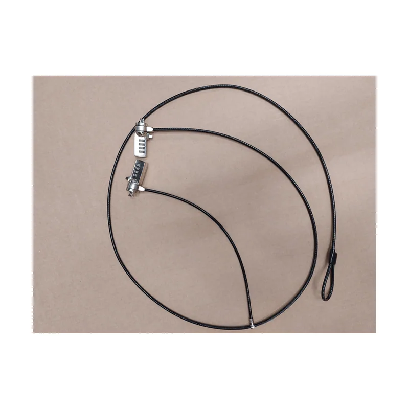 Cerradura Combinada DE Doble CABEZAL.4mmX150cm+30CM para Kensington