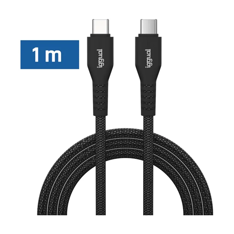 Iggual Cable USB-C a tipo C 60W 3A 100 cm trenzado