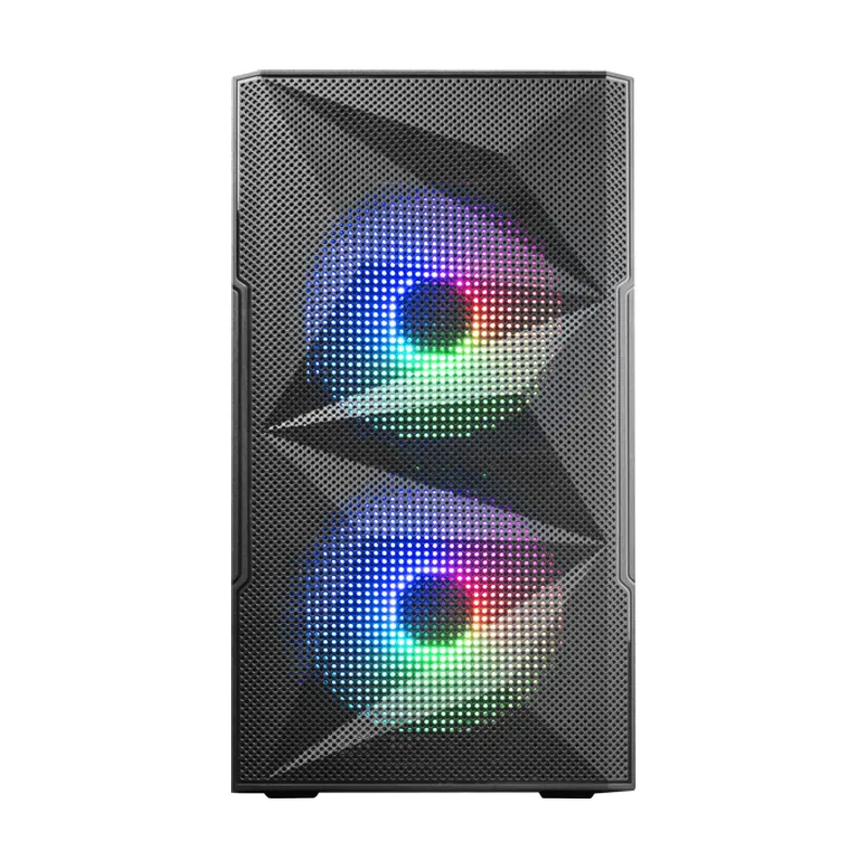 Mars Gaming Caja Compacta Microatx MC-ME Black Frontal Mesh CON 2 Ventiladores Frgb