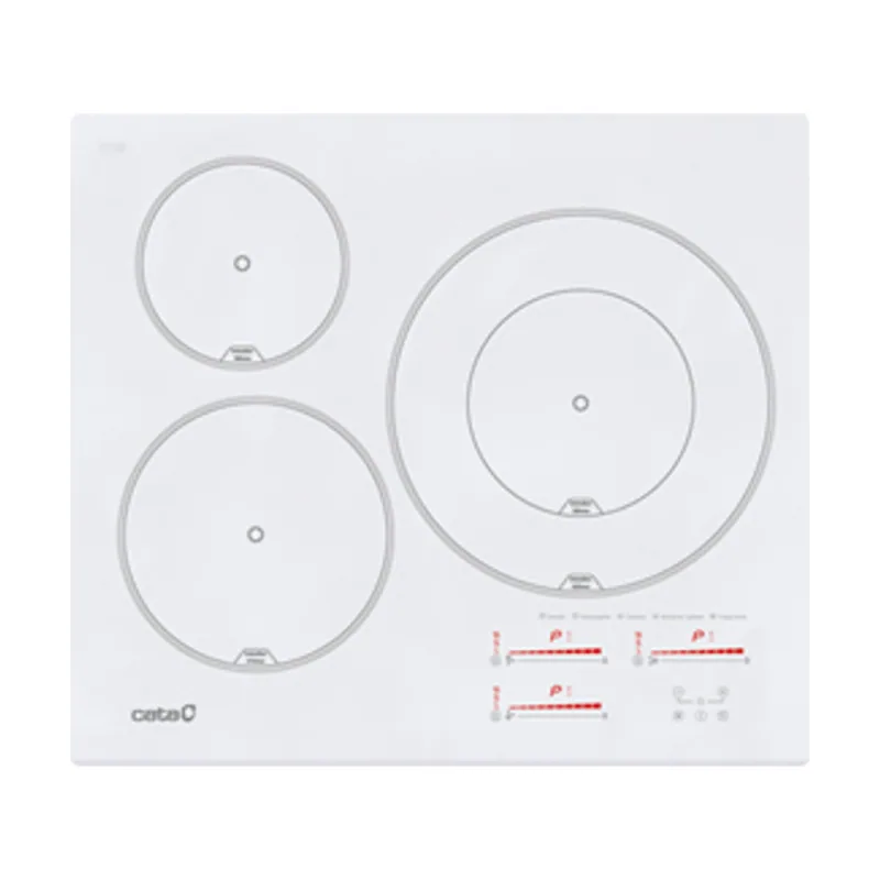 Cata Vitroceramica Induccion Insb 6030 WH 3 Zonas Coccion Ancho 59 CM