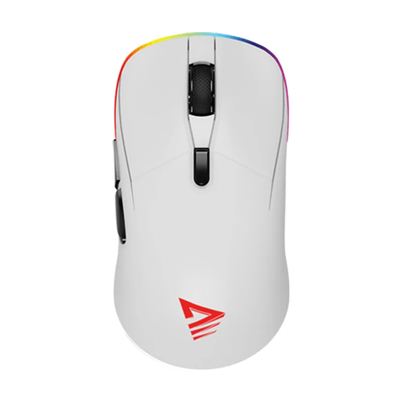 Savio RIFT WHITE gaming mouse RGB Mode rat n Juego mano derecha Bluetooth USB Type C ptico 10000 DPI